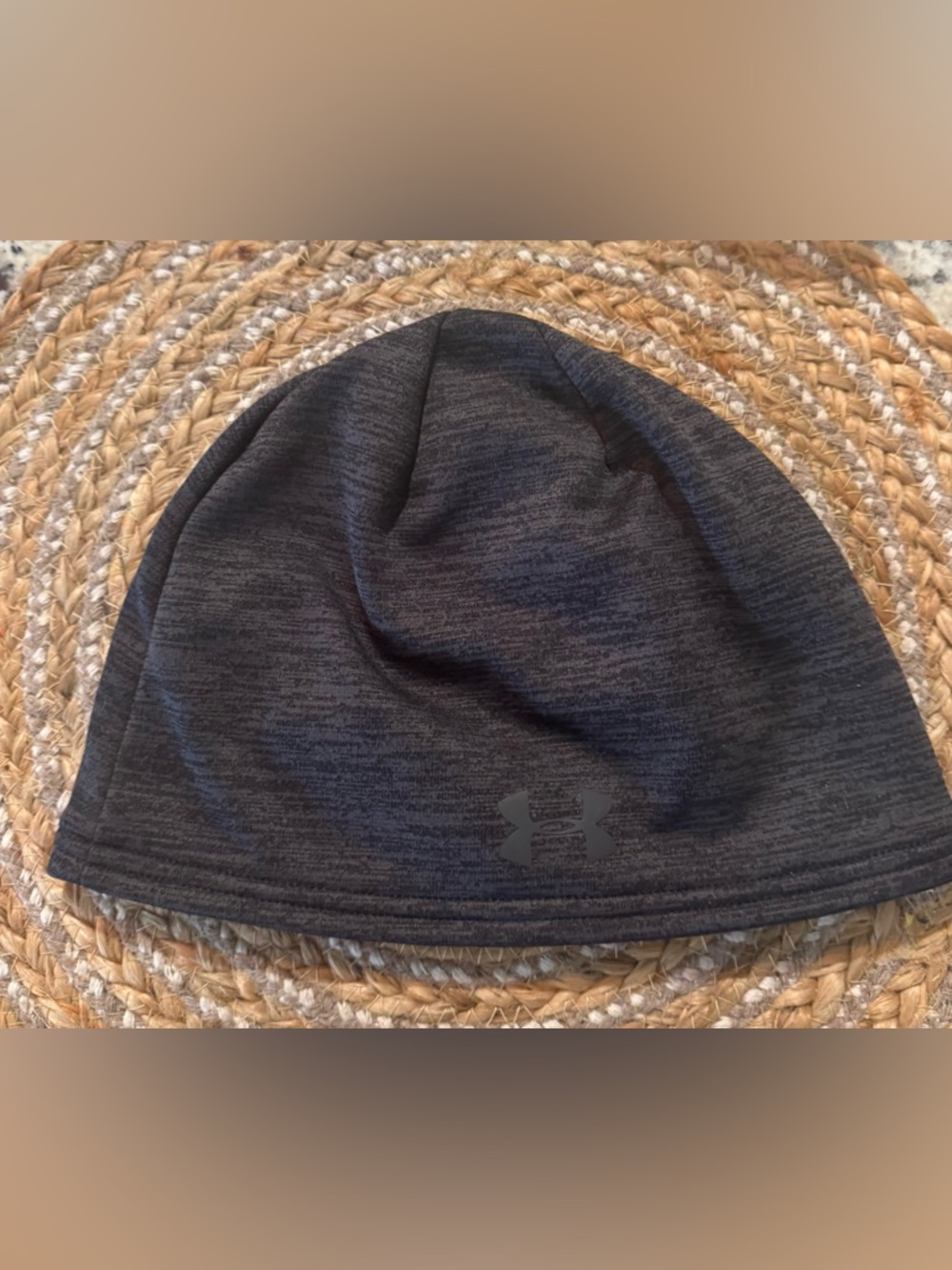 Men’s Under Armour Storm Heathered Black/Gray Fleece Beanie